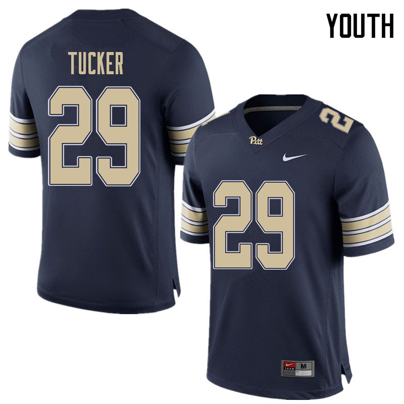 Youth #29 Albert Tucker Pittsburgh Panthers College Football Jerseys Sale-Home Blue